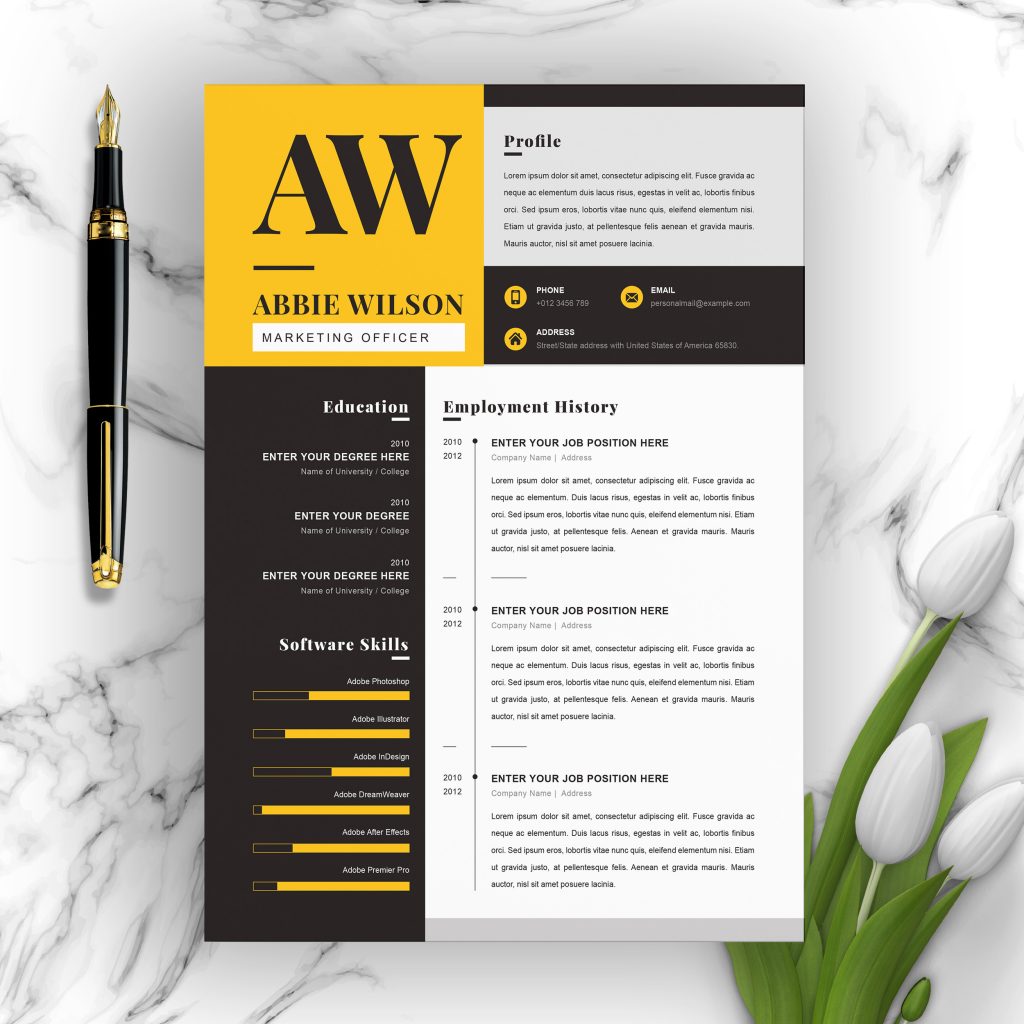 free creative professional resume templates