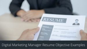 objective in resume for digital marketing fresher