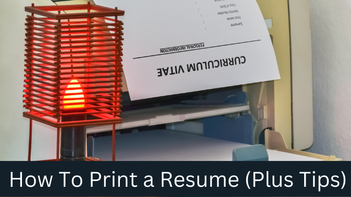 Print a Resume