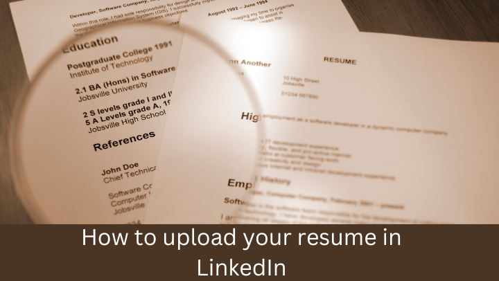 resume in LinkedIn