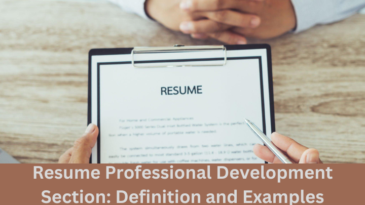 Resume Professional Development