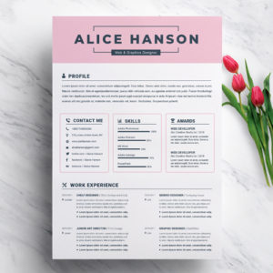 Professional Resume Template for Word | CV Resume + Cover Letter ...