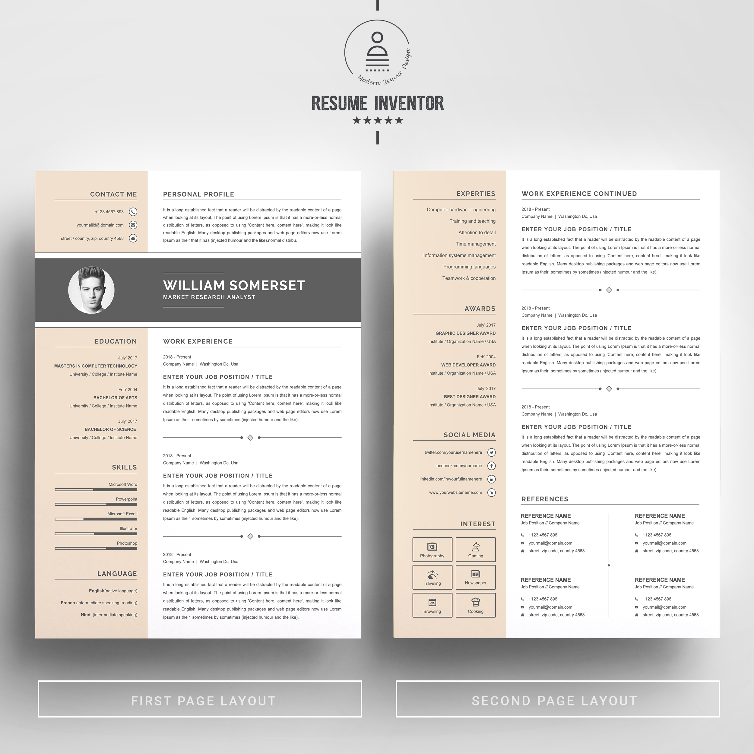free modern resume templates download