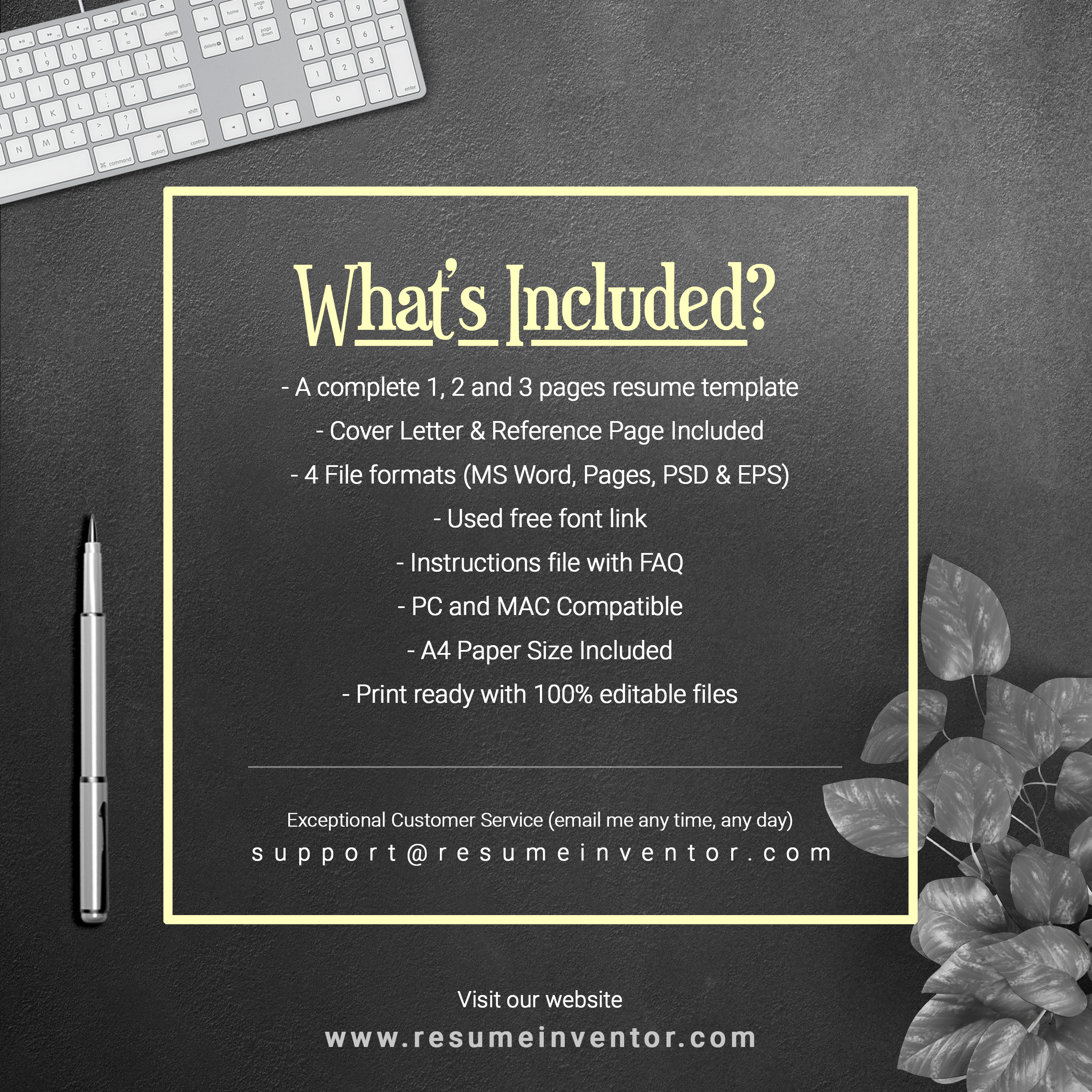 Creative Resume Template Instant Download Resumeinventor