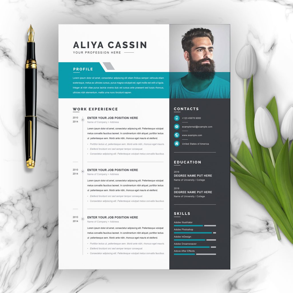 free resume templates with design download