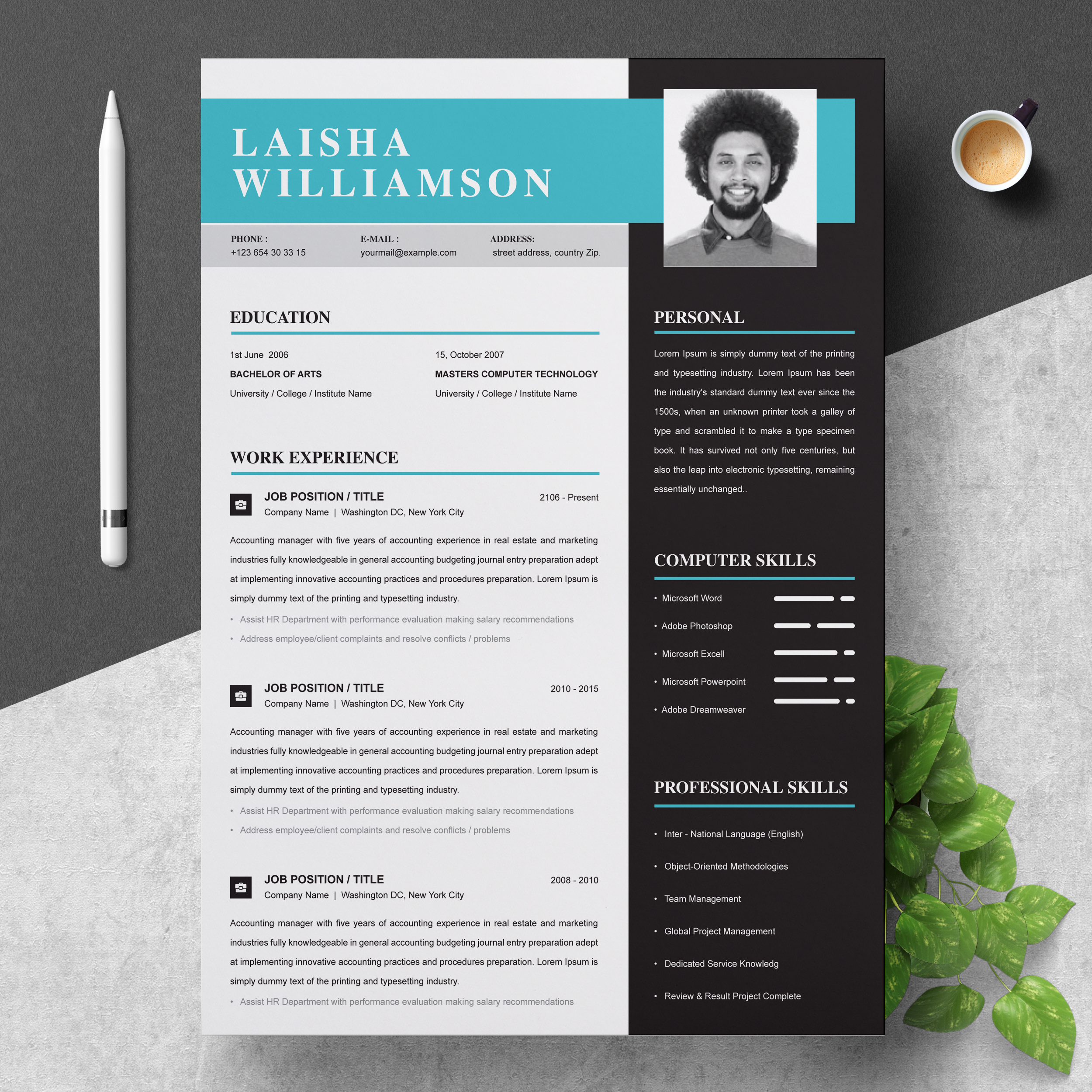 Curriculum Vitae Template Pages from resumeinventor.com