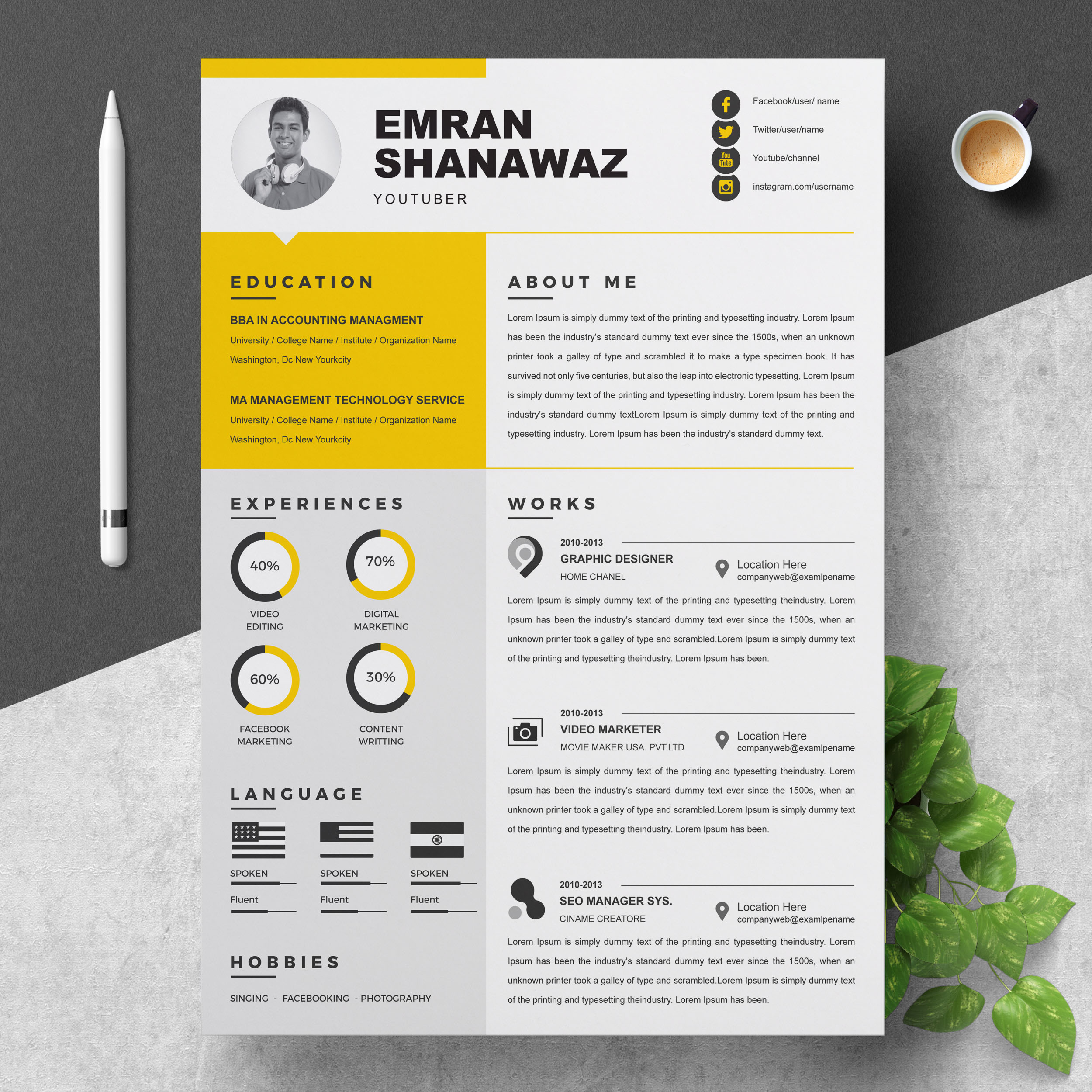 2 Page Cv Template from resumeinventor.com