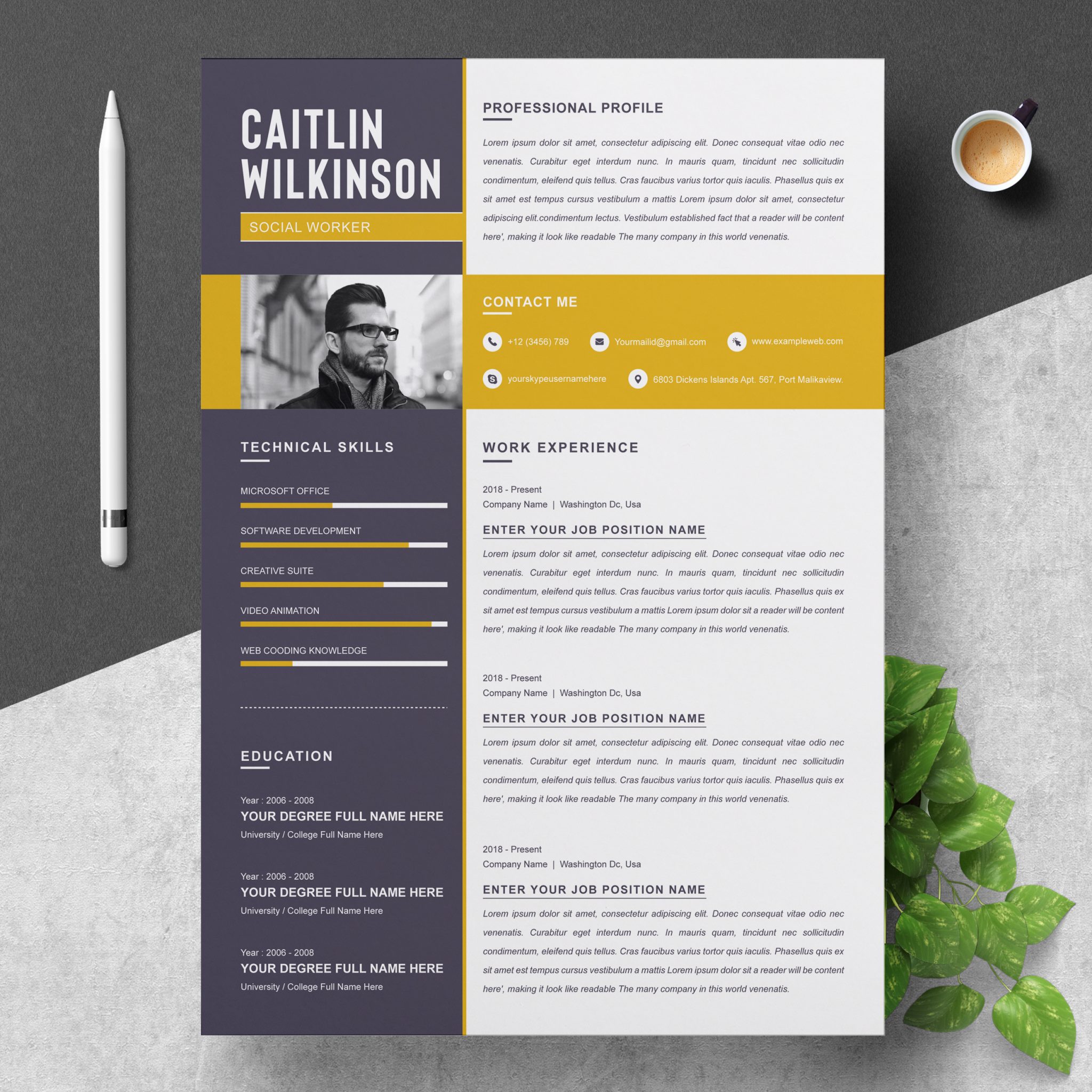 Fashion Designer Creative Resume Template - ResumeInventor