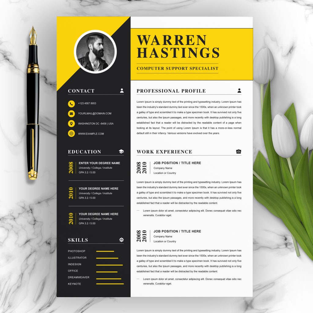 Professional Resume Template with Multiple file Formats - ResumeInventor