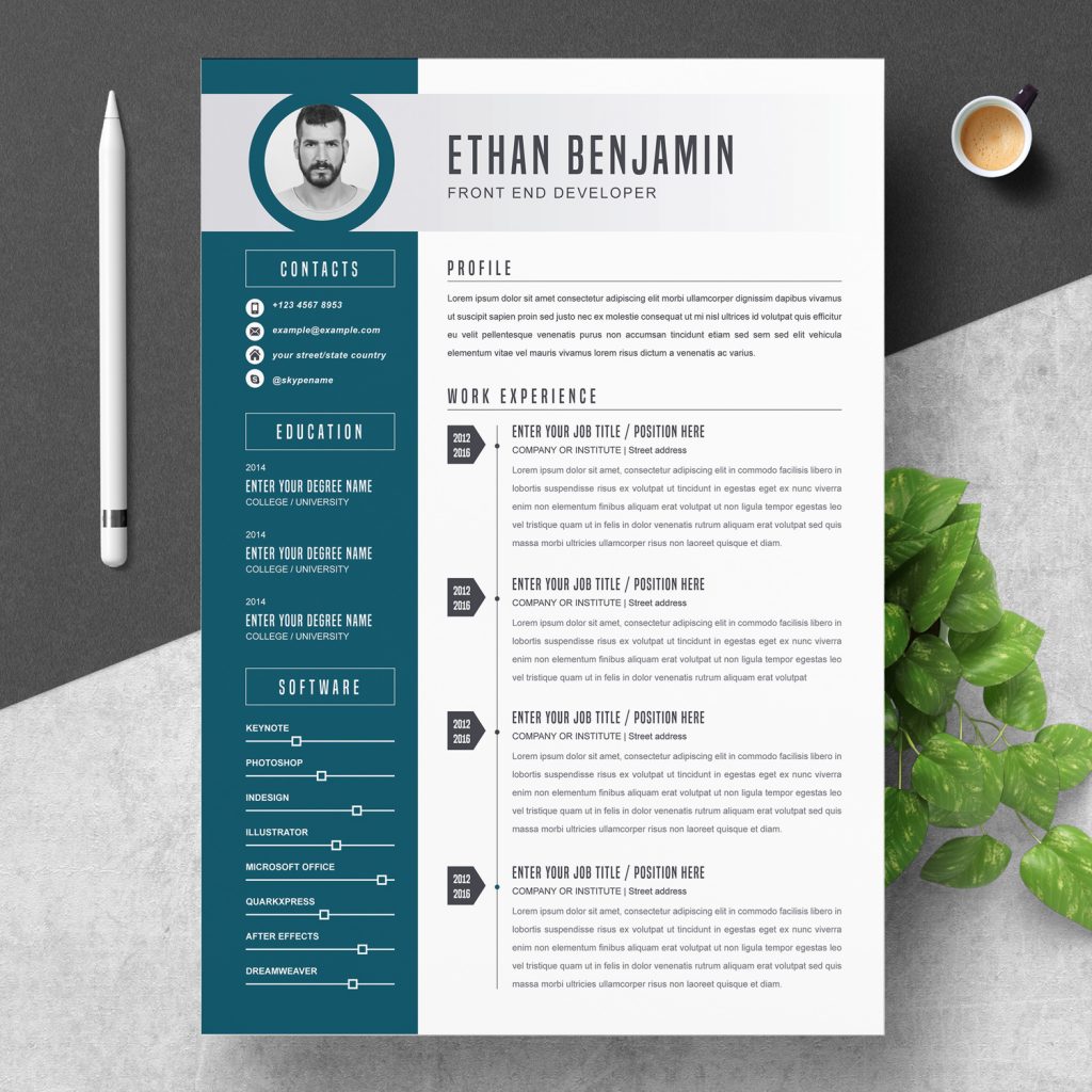 The Best UX UI Designer Resume Template ResumeInventor   01 Clean Professional Creative And Modern Resume CV Curriculum Vitae Design Template MS Word Apple Pages PSD Free Download 10 1024x1024 