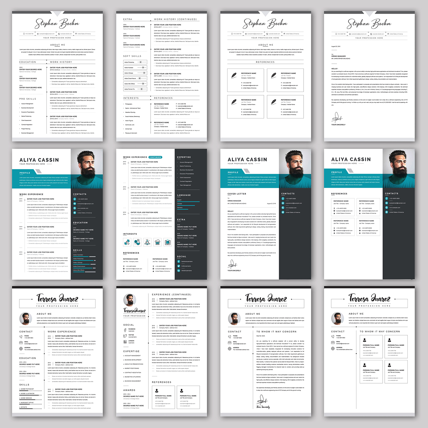 20 Resume Cv Template Bundle For 15 Resumeinventor Ri - vrogue.co