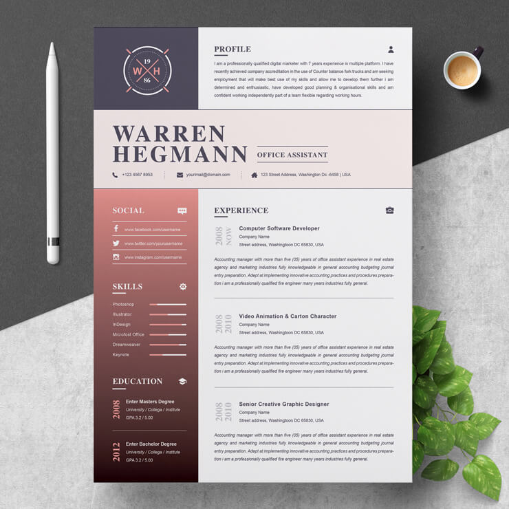 Office Assistant CV Template