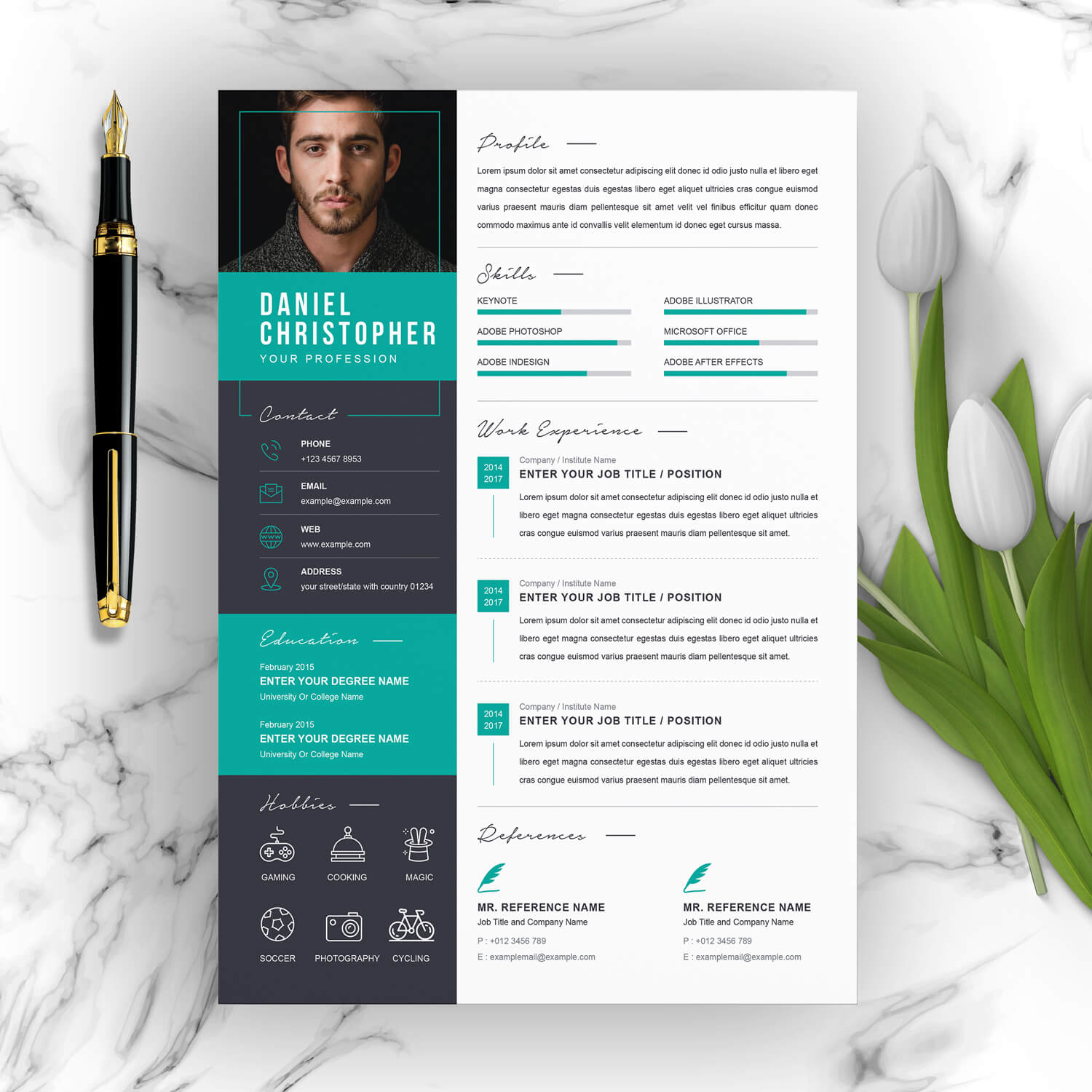 01_Clean-Professional-Creative-and-Modern-Resume-CV-Curriculum-Vitae-Design-Template-MS-Word-Apple-Pages-PSD-Free-Download-15-4 15 Creative Ways You Can Improve Your resume