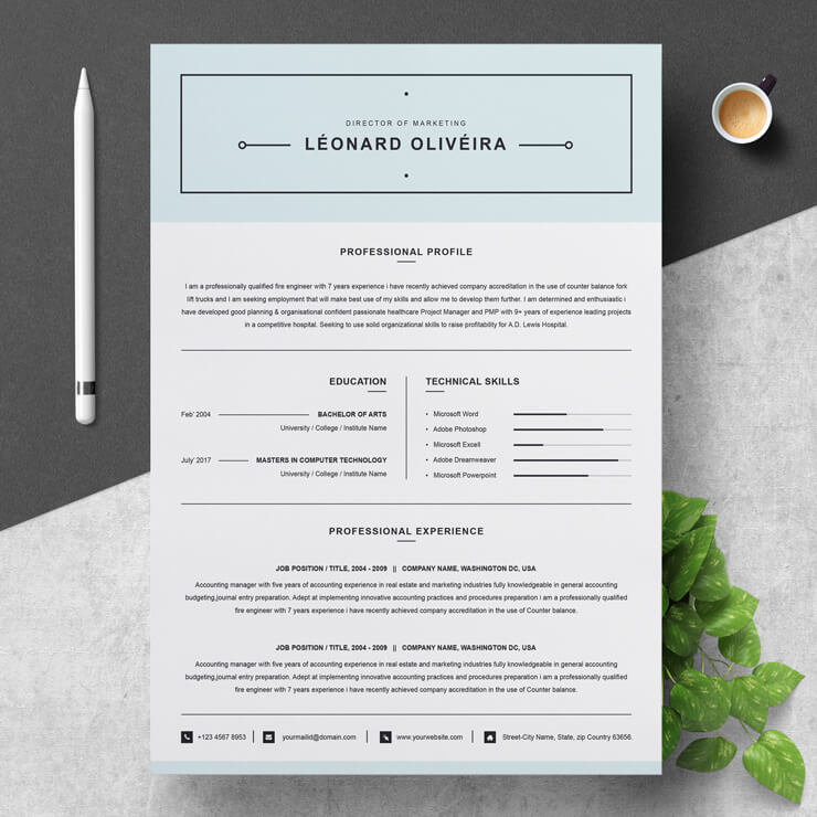 Director of marketing resume template