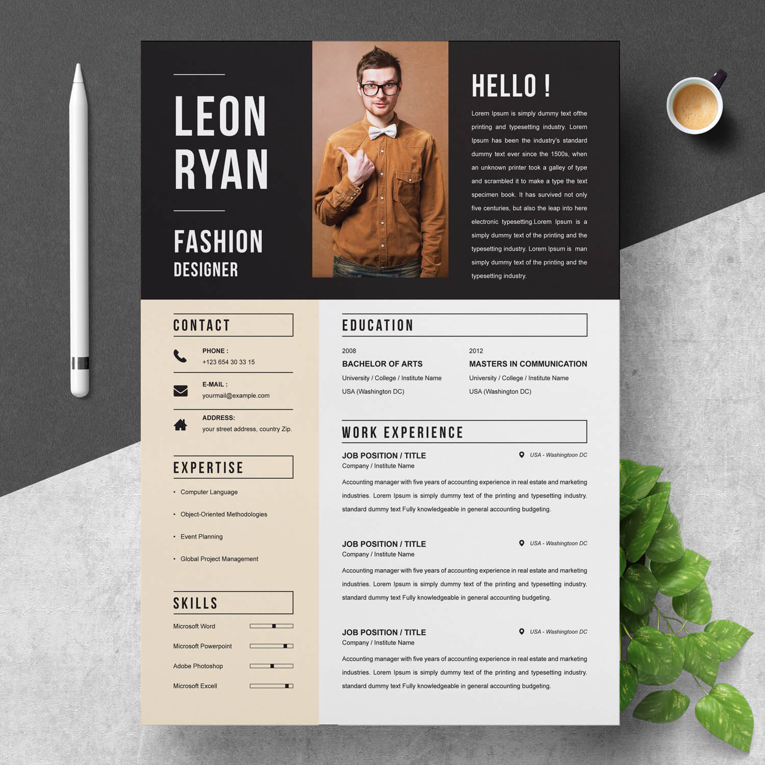 free modern professional resume templates