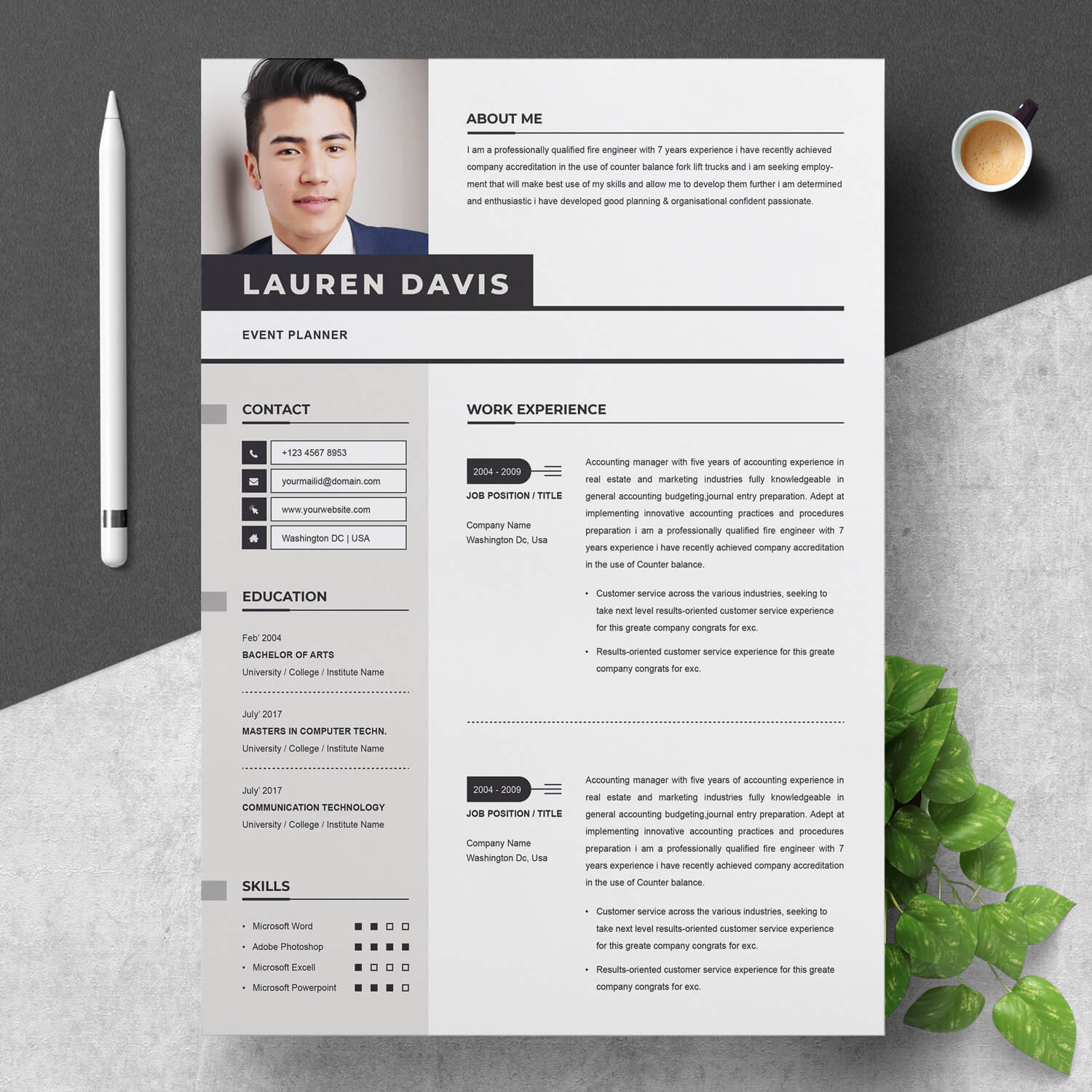 Event Planner Resume Template Resumeinventor