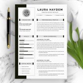 Professional Resume Template for Word | CV Resume + Cover Letter ...