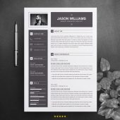 Professional Resume Template for Word | CV Resume + Cover Letter ...