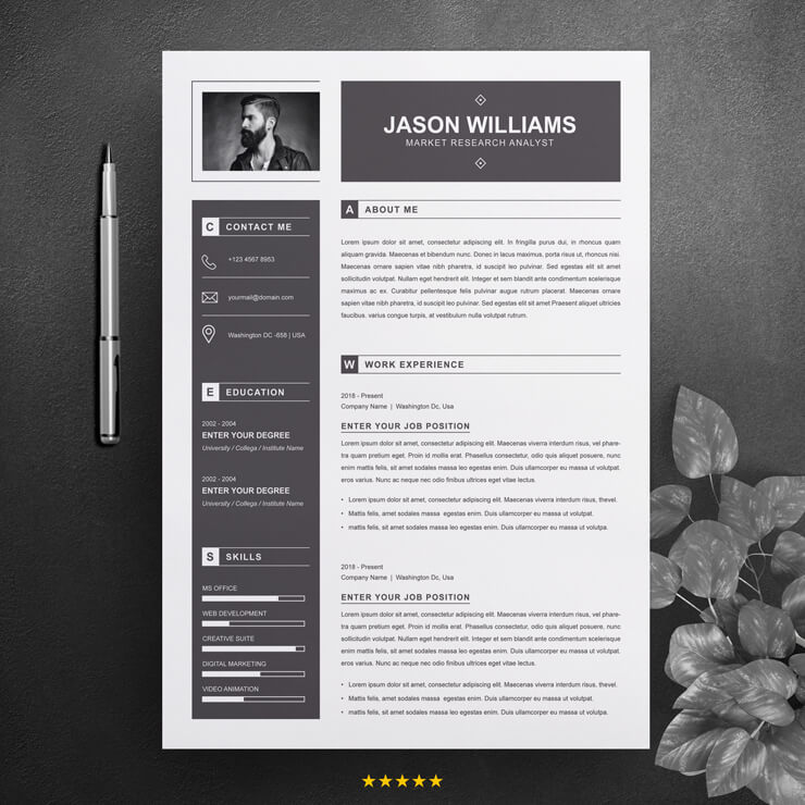 Real Estate Market Research Analyst Resume Template