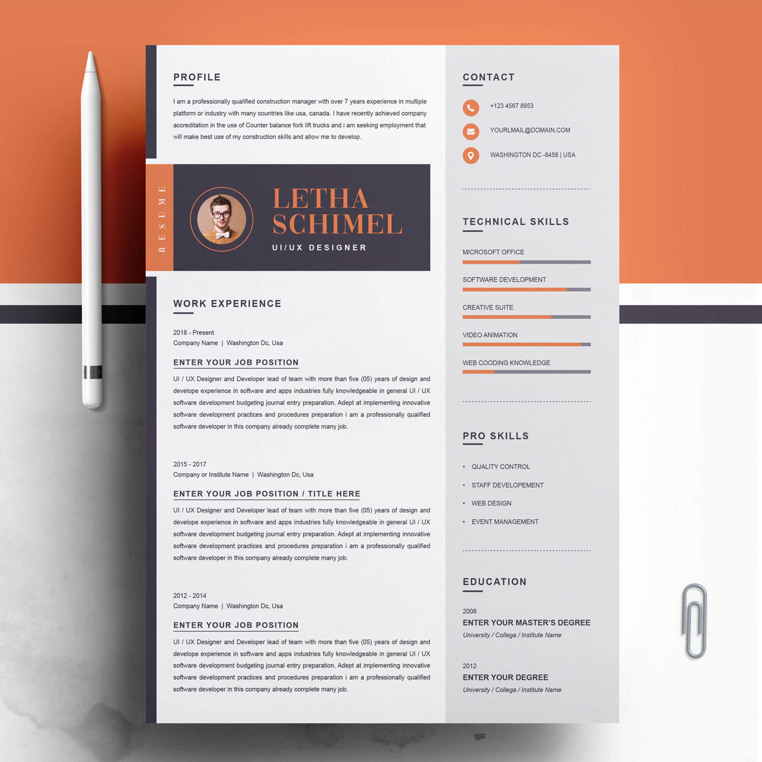 UI UX Designer Resume Template Resume Inventor