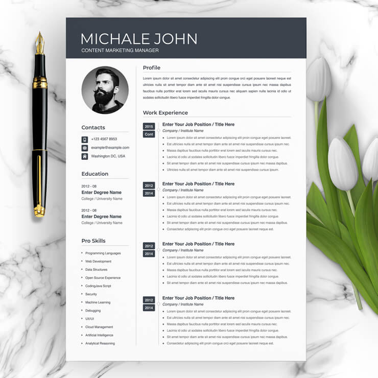 Content Marketing Manager Resume Template