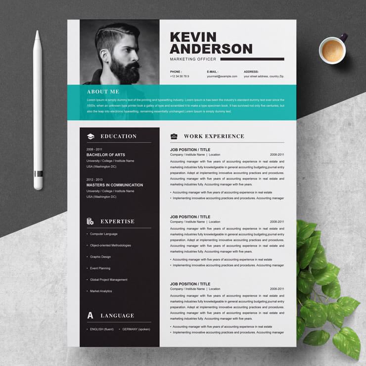 Corporate Marketing Officer Resume Template