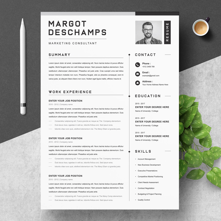Sales And Marketing Consultant Resume Template