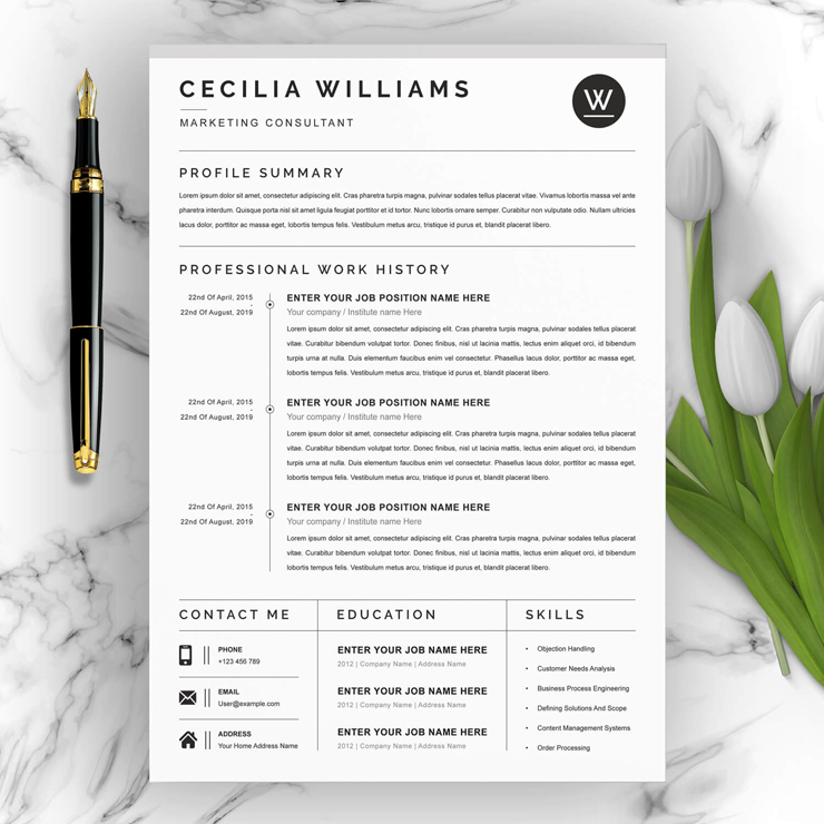Business Marketing Consultant Resume Template