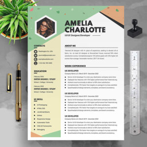 UI UX Designer CV Template