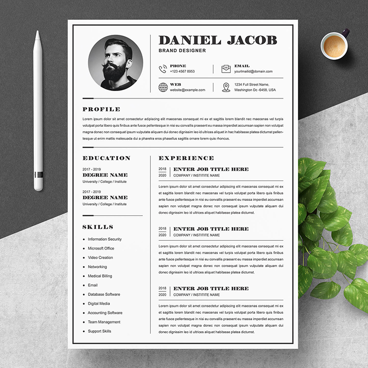 brand new designer resume template