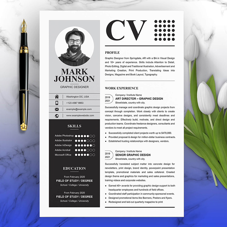 Creative Graphic Designer CV Template