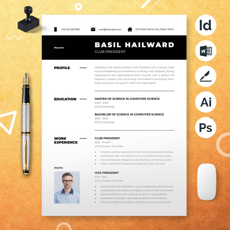 Resume Line Spacing Why It 39 s Important - 01 Resume Template Vintage 19 768x768 